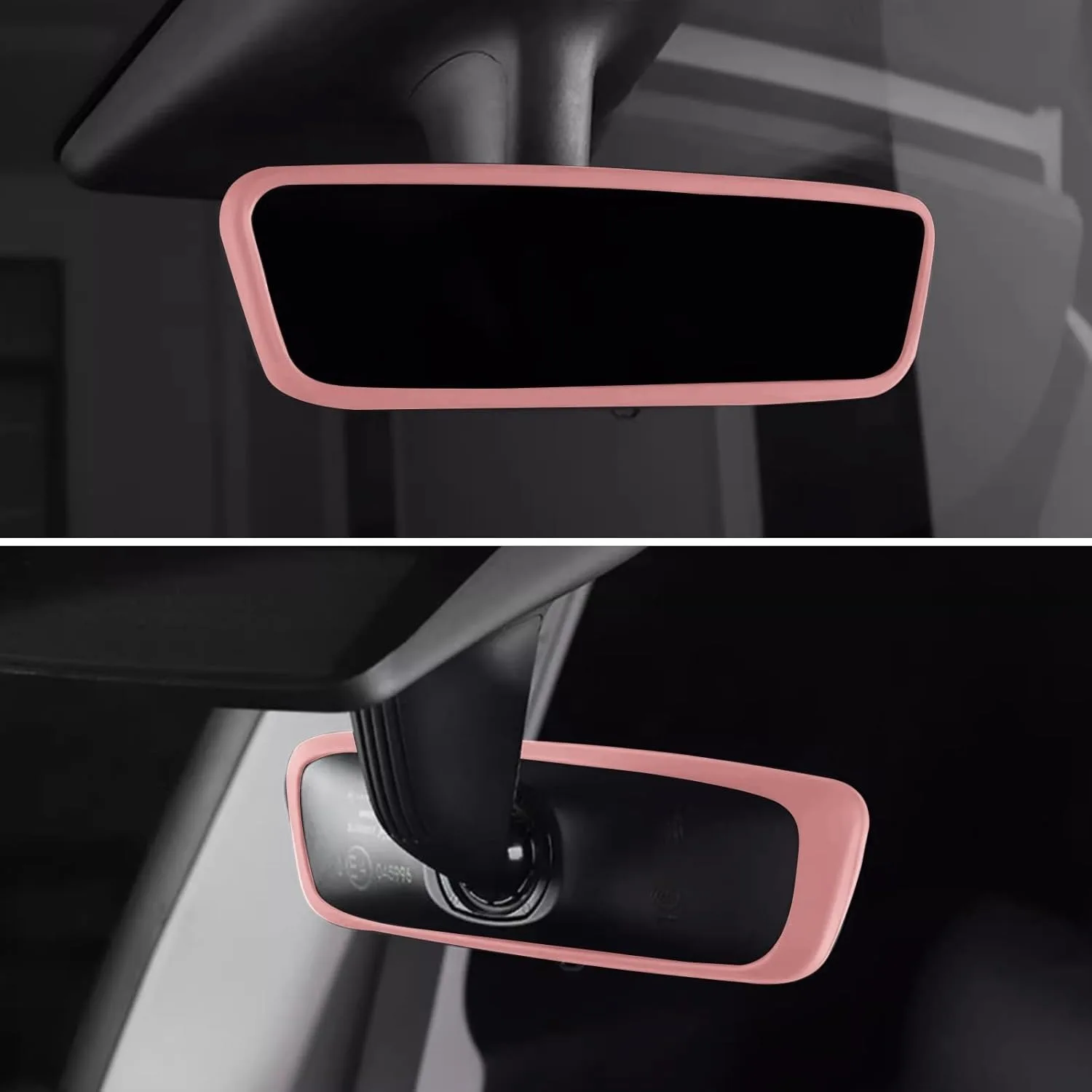 Protector Trim Frame Screen Edge Frame Rearview Mirror Cover 2PCS for Tesla Model 3 Y-Highland Car Interior Accessories