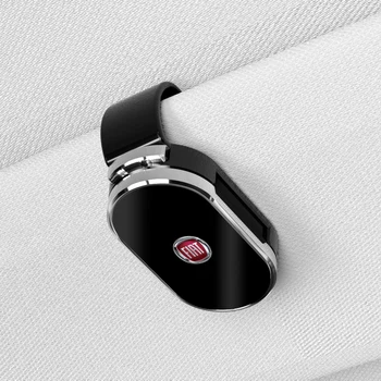 Supporto per Occhiali da Sole per Parasole Auto, Clip per Occhiali per Fiat 500 Abarth Punto Panda Doblo Stilo Bravo Freemont, Accessori Auto Portachiavi