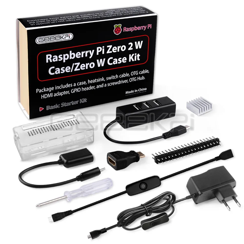 Caixa Raspberry Zero, Cabeçalho GPIO, 20Pin, 2W, 7 em 1