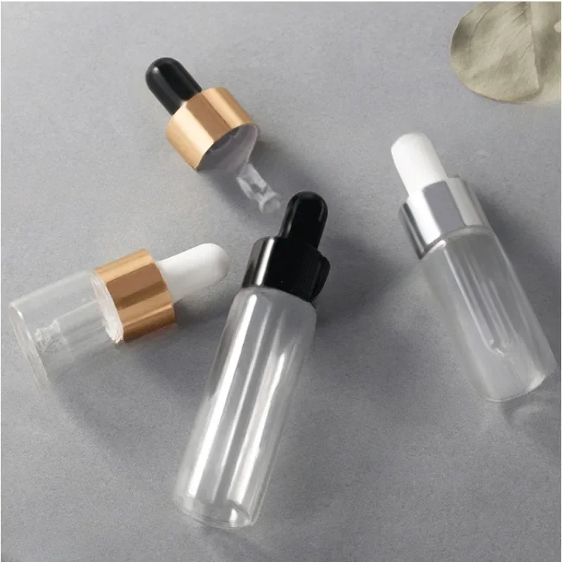 1pcs Mini Dropper Bottles Glass Empty Essential Oil Aromatherapy Bottles Rose Gold Cap Pipettes 5ml 10ml 15ml dropper bottle