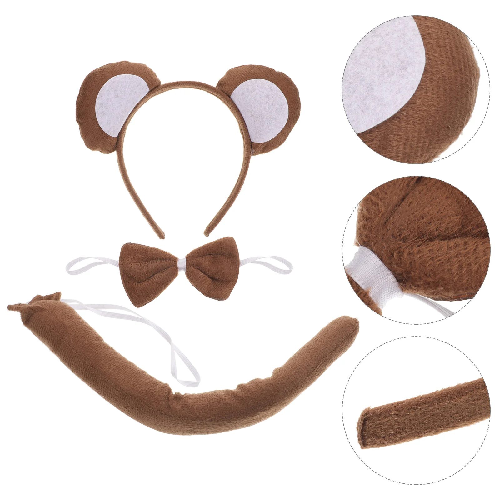 Aboofan Halloween Costumes Baby Clothes 3 Pcs Set Monkey Costume Set Monkey Ear Headband Bowtie Tail Cosplay Costume Party