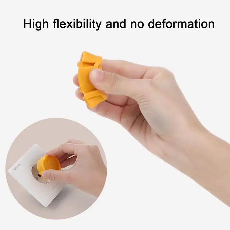 Child Proof EU Plug Silicone Covers Electrical Socket Protective Cover Children Safety Guard Anti Electric Shock Protectors