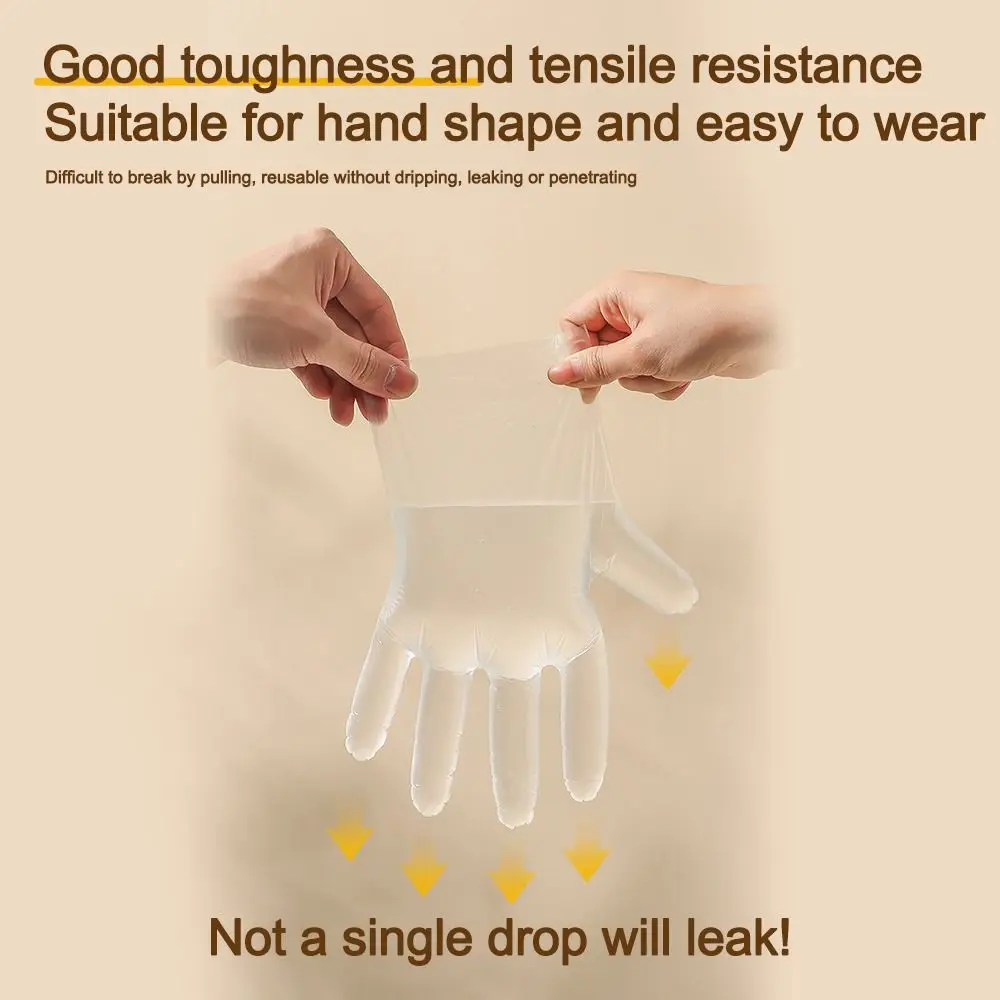 New Acid Work Safety Disposable Gloves Food Grade TPE Latex Free Gloves Transparent Non-Slip Kid