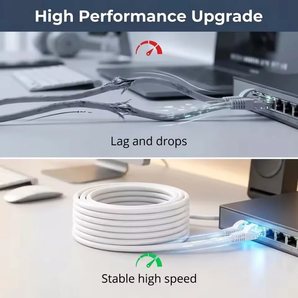 0.5/1/2/3/5/10M Cat6 이더넷 케이블 RJ45 UTP 1000Mbps 네트워크 코드 LAN 와이어 인터넷 리드 코드 라우터 컴퓨터 케이블 (노트북용)