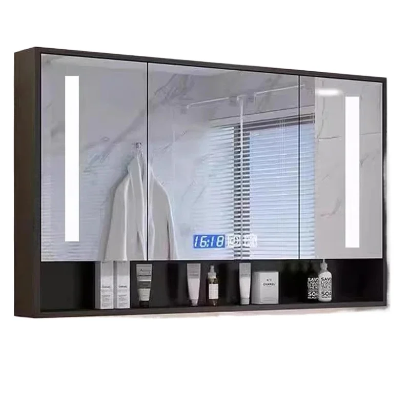 Nordic Style Smart Bathroom Cabinets Modern Storage Shelves Vanity Bathroom Mirror Cabinet Simple Home Furniture Шкафы FYBC