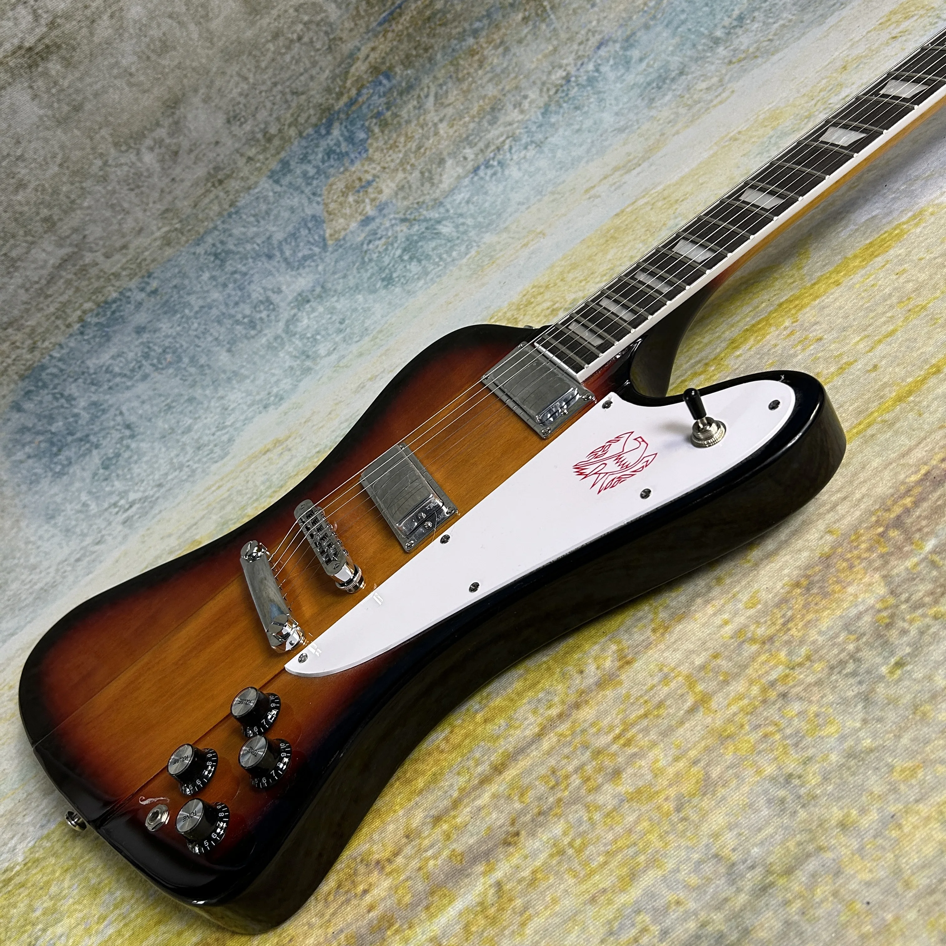 Hot Sale Electric Guitars Vintage Sunburst Version Mahogany Body  Chrome Hardware