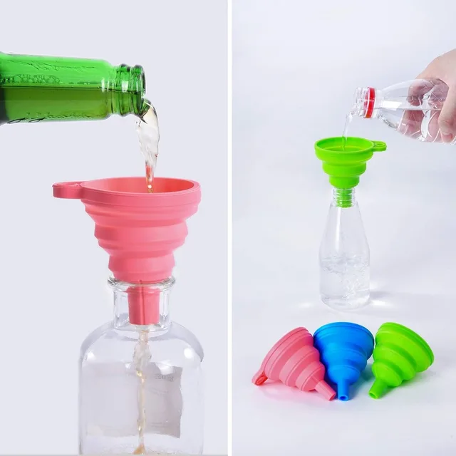 Collapsible Silicone Funnel Set (3pcs) 4