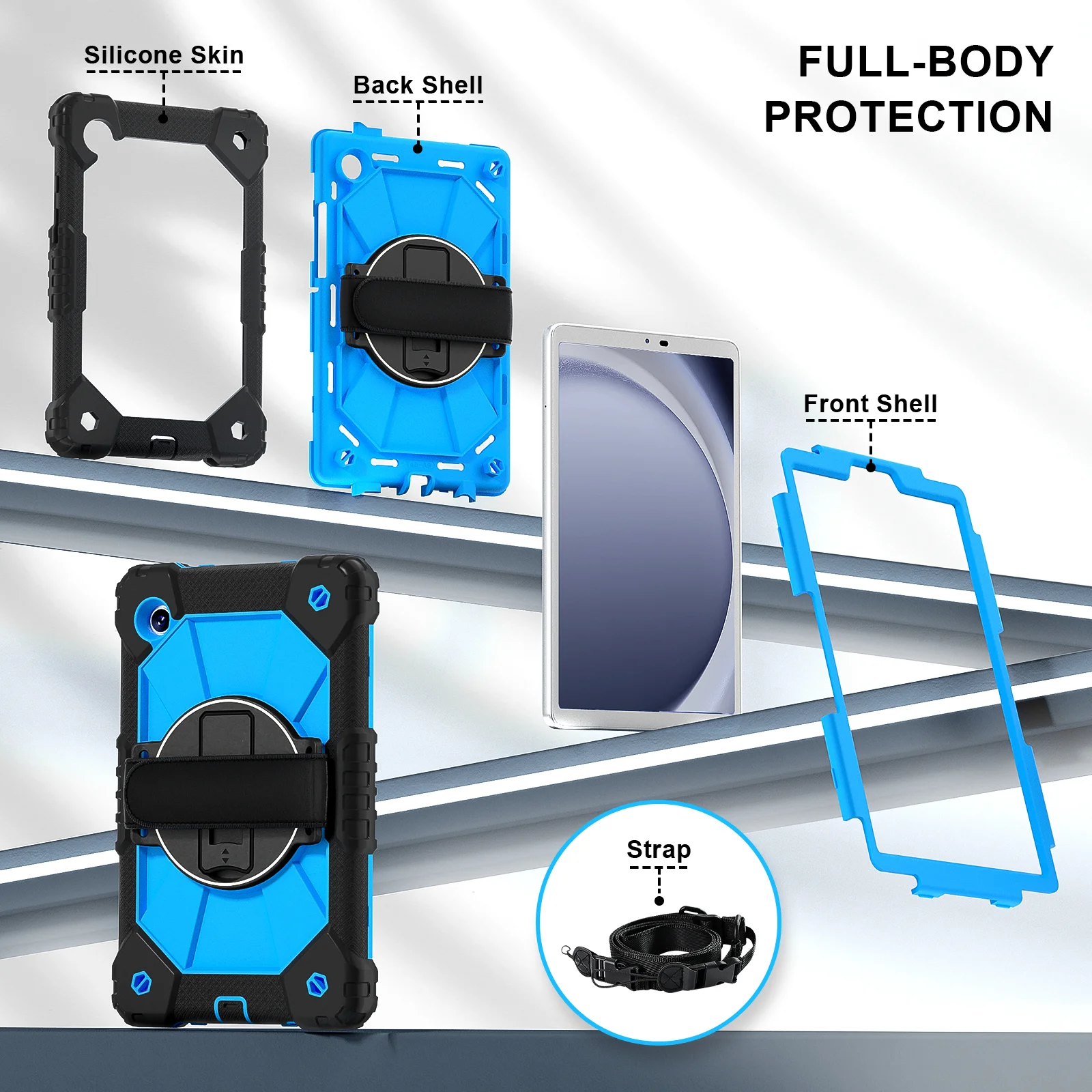 Rotatable Heavy Duty Armor Stand Cover with Shoulder Strap