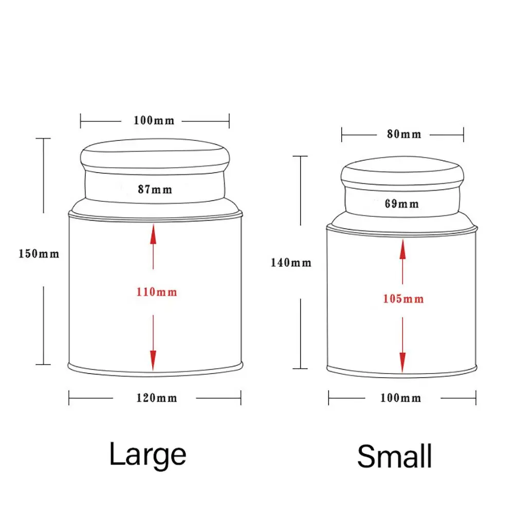 Portable Sealed Tea Coffee Candy Home Party Tea Storage Container Box Storage Jars Gift Box Can