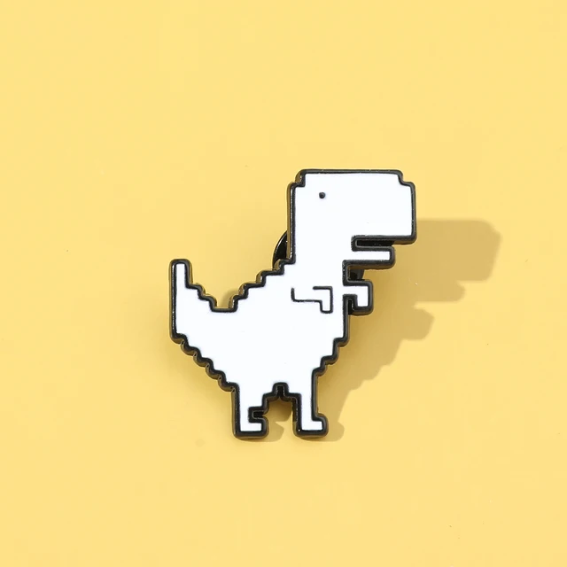 Trex cactus dinossauro sem internet jogo broche pinos esmalte metal  emblemas lapela pino broches jaquetas moda jóias acessórios - AliExpress