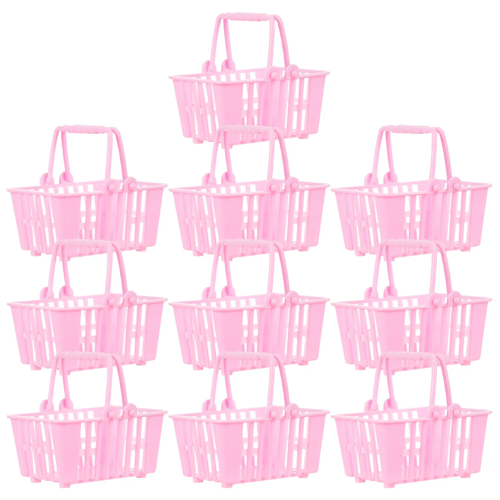 10Pcs 미니 쇼핑 바구니 어린이를위한 작은 미니어처 보관 바구니 미니 하우스 공예 액세서리 마이크로 조경 장식