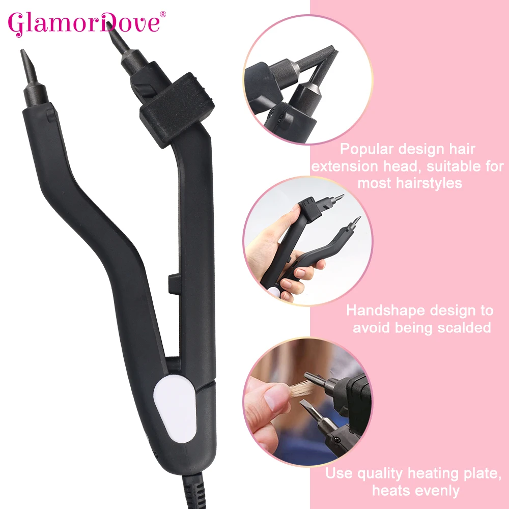 Hot Fusion Hair Extension Melting Tool Keratin Fusion Bonding Tool Hair Extension Heating Iron Glue Gun