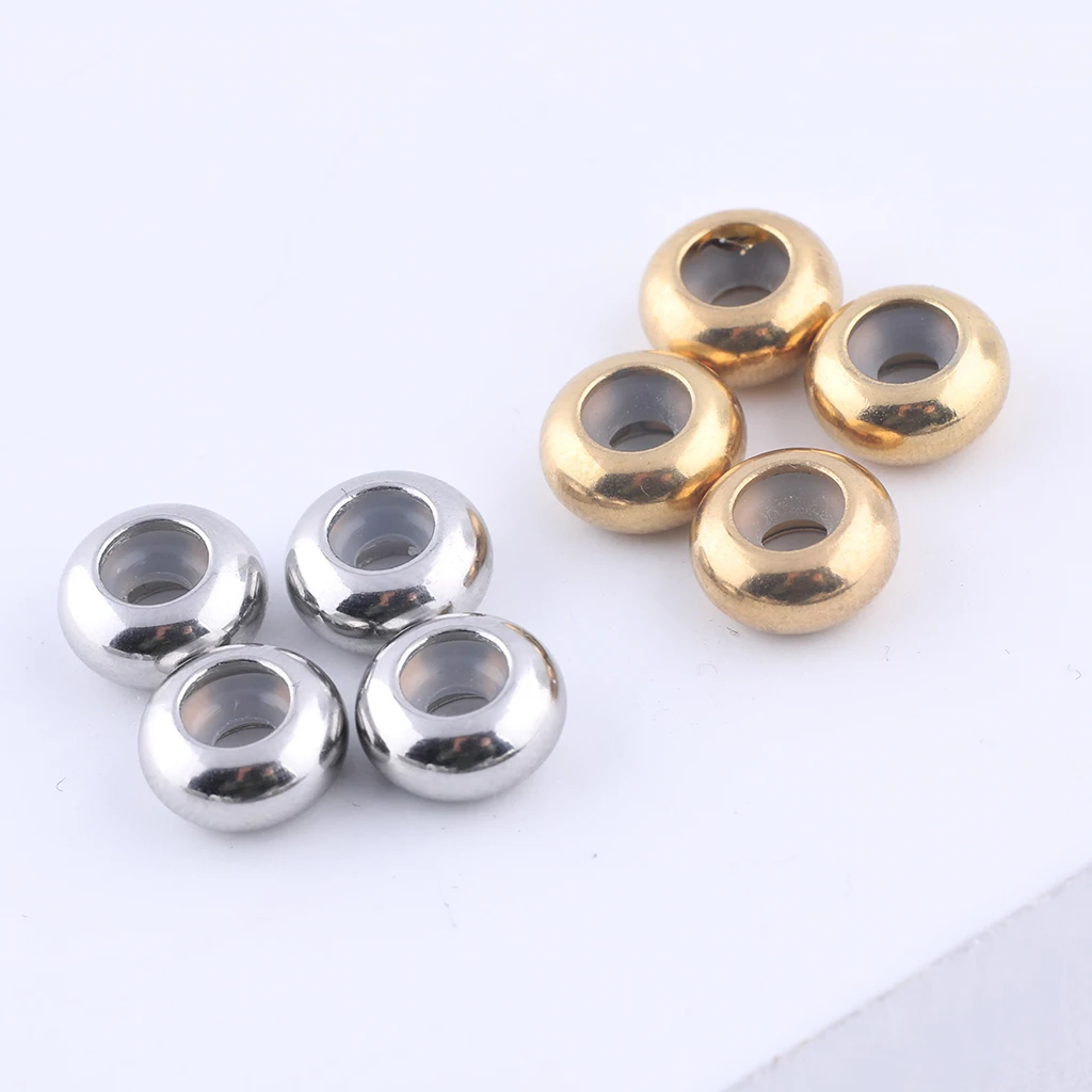 150 Perline Distanziali In Acciaio Inox 304 UNICRAFTALE, Tubolari Lisce Da 5x4mm Con Foro 3mm Per Gioielli Fai Da Te - 3