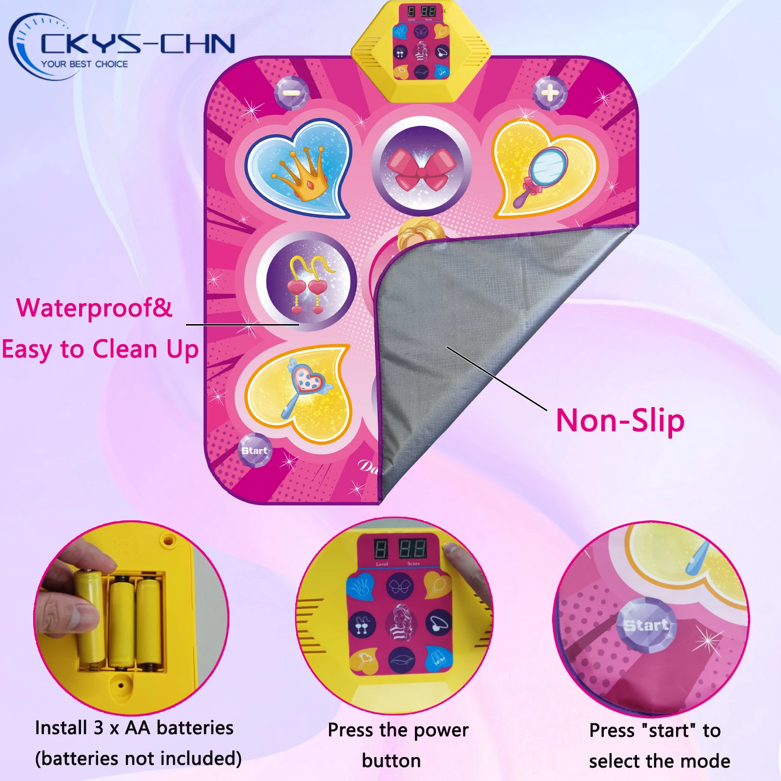 Girl Dancing Blanket Mat Electronic Music Mat Body Pad Dinosaur Boy Sports Game Toys Birthday Festival Gifts For Girl 4