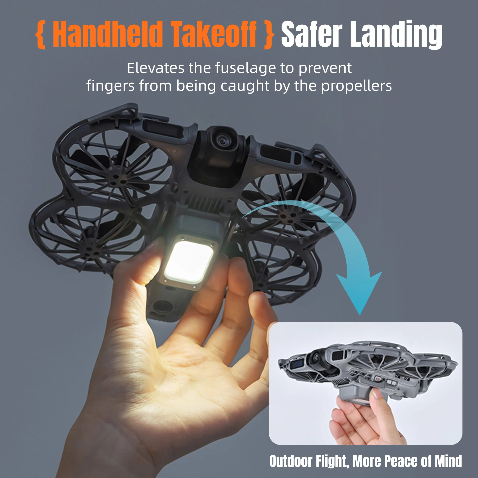Train d'atterrissage LED pour DJI NEO2 - Protection et éclairage nocturne