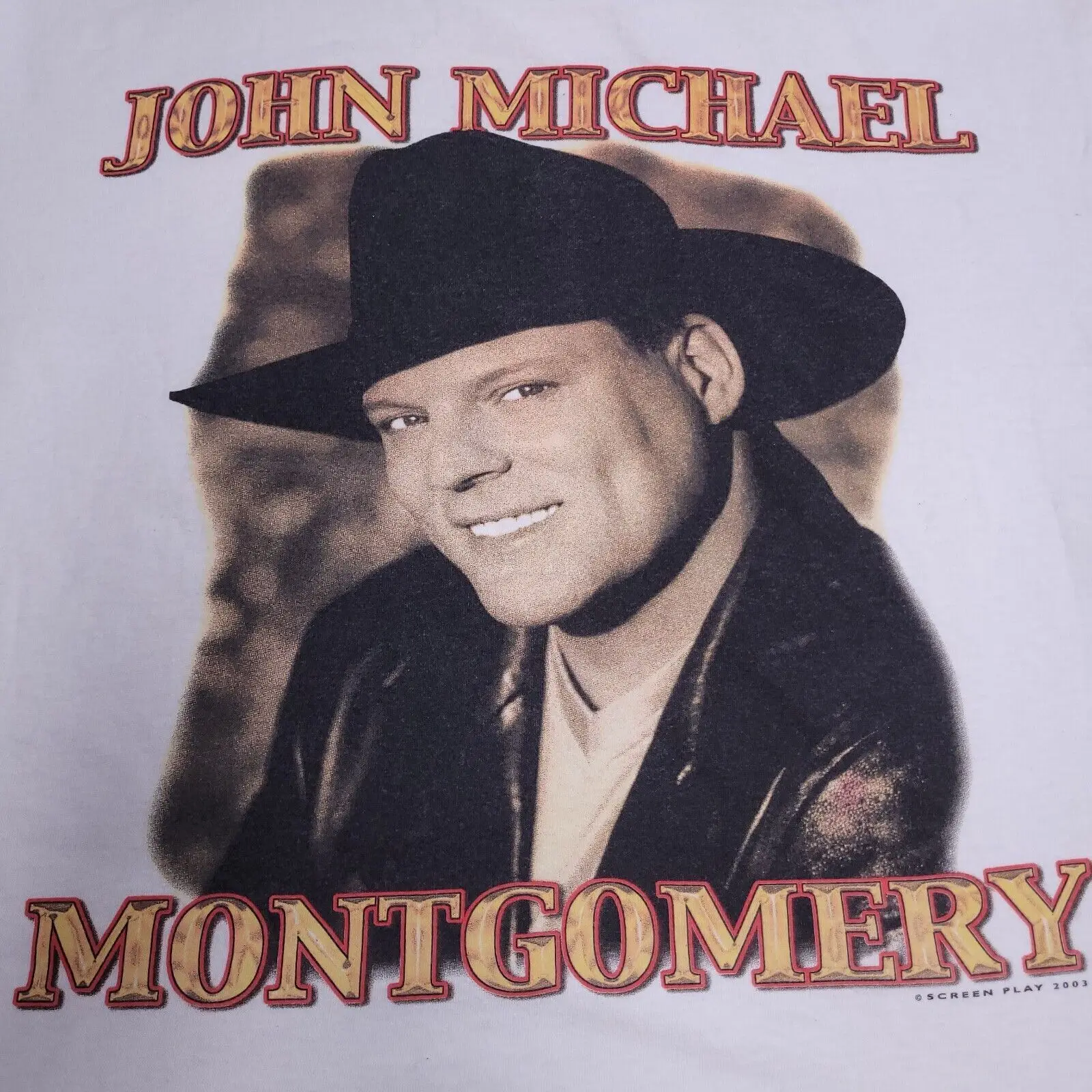 John Michael Bell Large Shirt Country Music Concert Tour 3 A1297 Maniche Lunghe O Corte