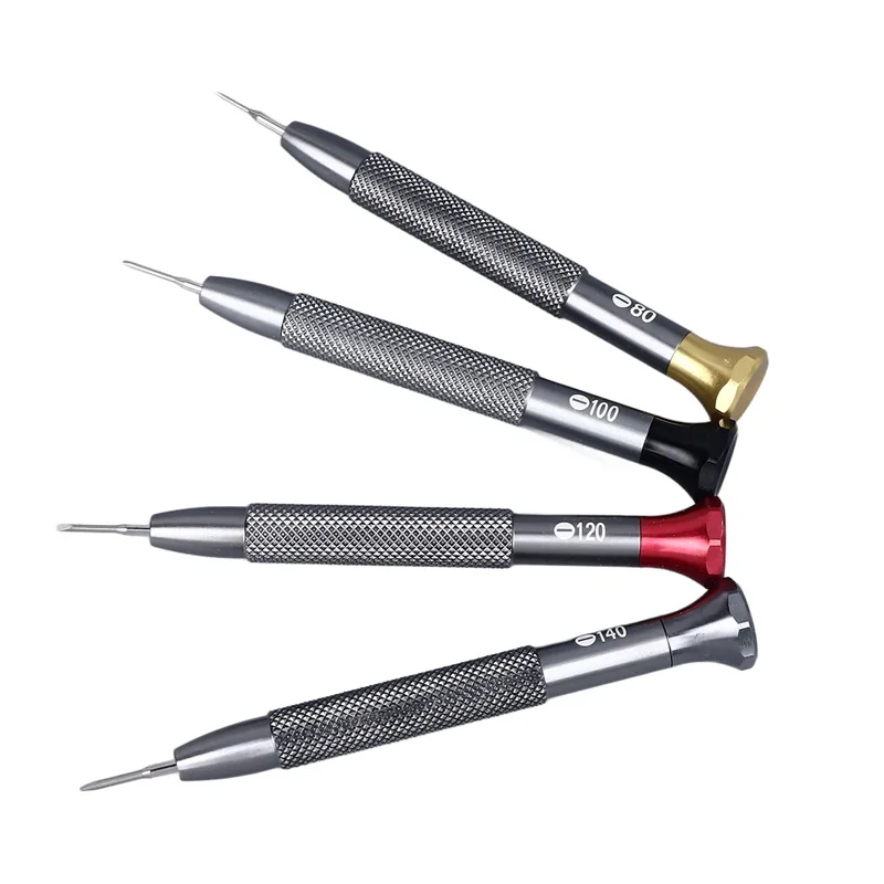 시계 수리 스크루 드라이버 세트 수리 도구 전문 시계 수리 부품 스크루 드라이버 키트 2023, 0.8mm, 1.0mm, 1.2mm, 1.4mm