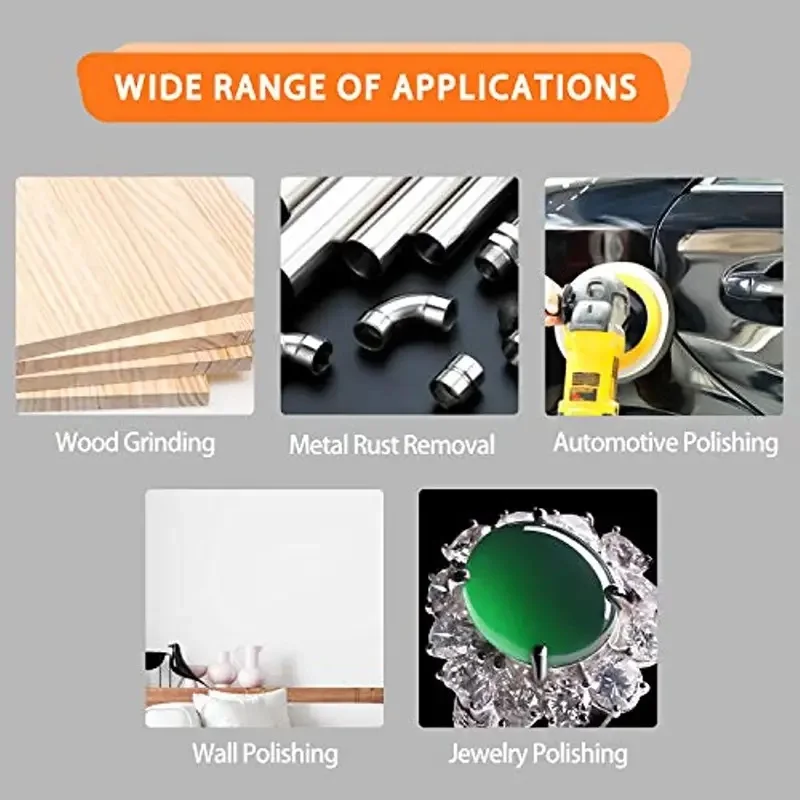 50pcs 5 Inch 8 Hole Hook And Loop Sanding Discs 60 120 180 240 400 Grits Sand Paper For Random Orbital Sander sanding disc