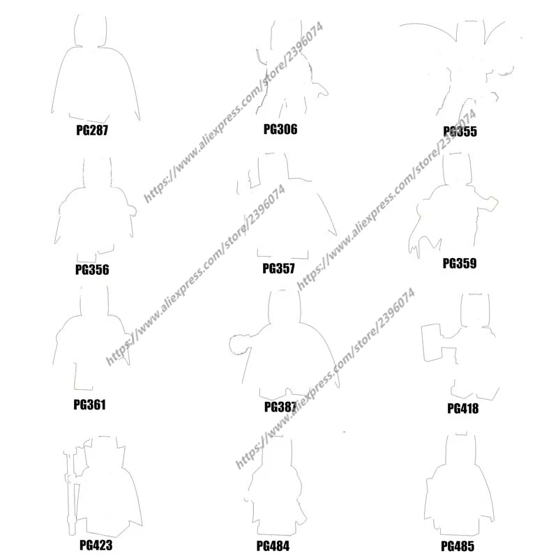 

1 шт., фигурки-конструкторы PG287 PG306 PG355 PG356 PG357 PG359 PG361 PG387 PG418 Series-002