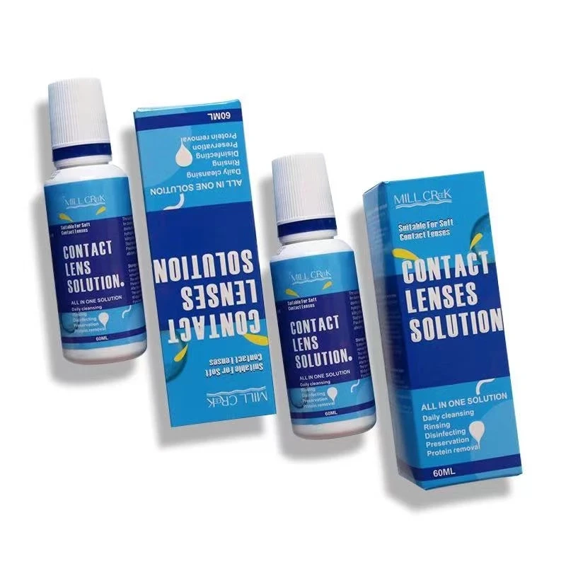 Contact Lens Solution Nursing Eyes Contact Lenses Water Liquid Pupil Cleaning Health Care Portable Eye Drop 60ML contact lenses solution