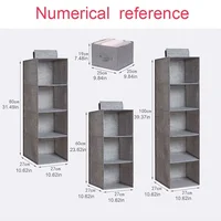 1/3/4/5Layer Storage and hanging bag, multifunctional clothing organizing bag, washable fabric, cotton and linen drawer 2