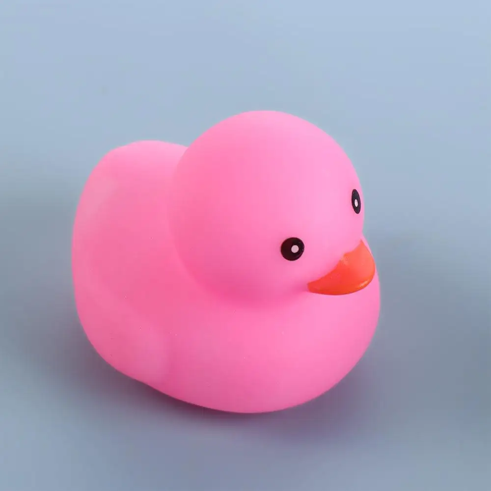 3PCS Yellow Duck Floating Duck Squeeze Sound Toy Floating with Squeeze Sound Yellow Duck Baby Bath Toys Soft Rubber 6