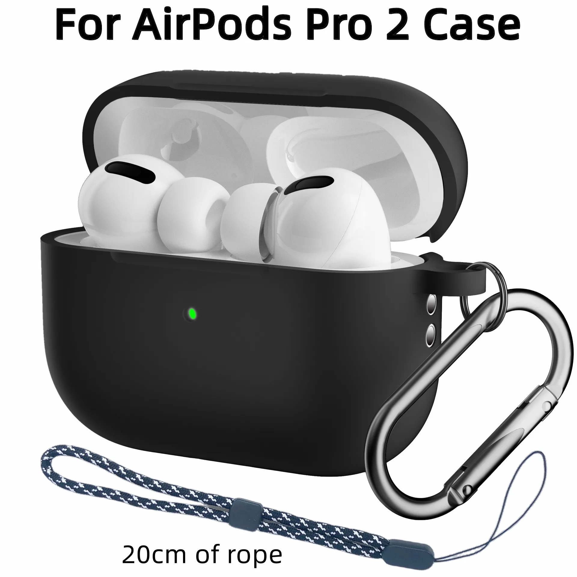 Per Airpods Pro2 Custodia Con Portachiavi Cinturino A Mano Airpod Pro 2022 Protector Pro2 Generazione Accessori Per Auricolari Per Airpods Pro 2