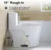 One Piece Toilet 10" Rough-in Elongated Toilet with Comfortable Seat Height ADA Chair Height 17.3" Space Saver Design 2