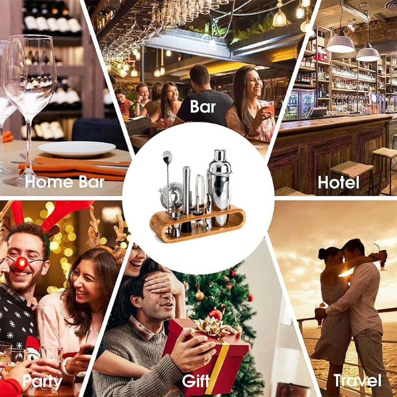 Professional Cocktail Shaker Set Bartending Equipment Bar Wine Martini Drink Mixer Shaker Bartender Kit Barware Tools