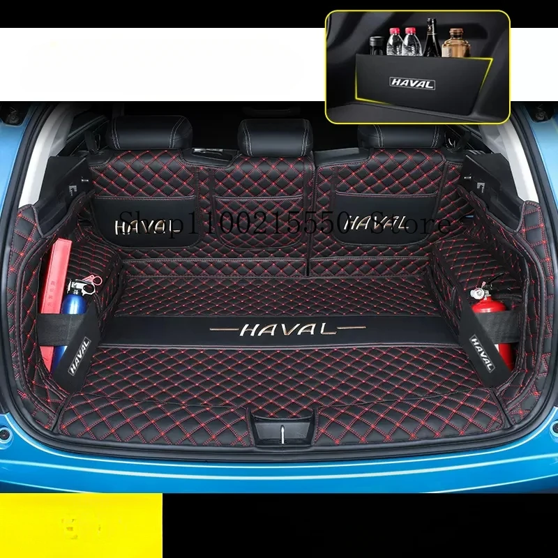 

Коврики для багажника на заказ для Haval Jolion 2023 2022 2021, кожаная прочная подкладка для груза, коврики для сапог, аксессуары, внутренняя крышка