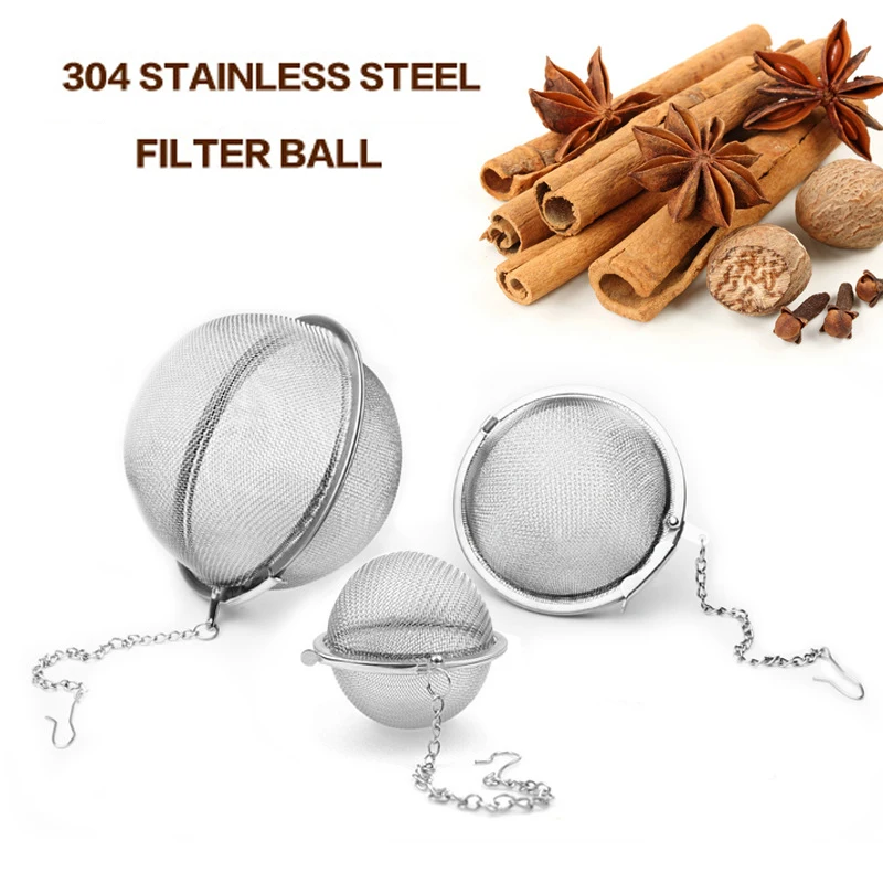 

Tea Maker Stainless Steel Lock Fragrance Seasoning Soup Tea Ball Teapot Strainer Kitchen Novelty Kitchen Accessories