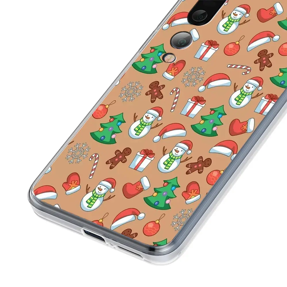 Cartoon Christmas Soft Clear Phone Case Cover