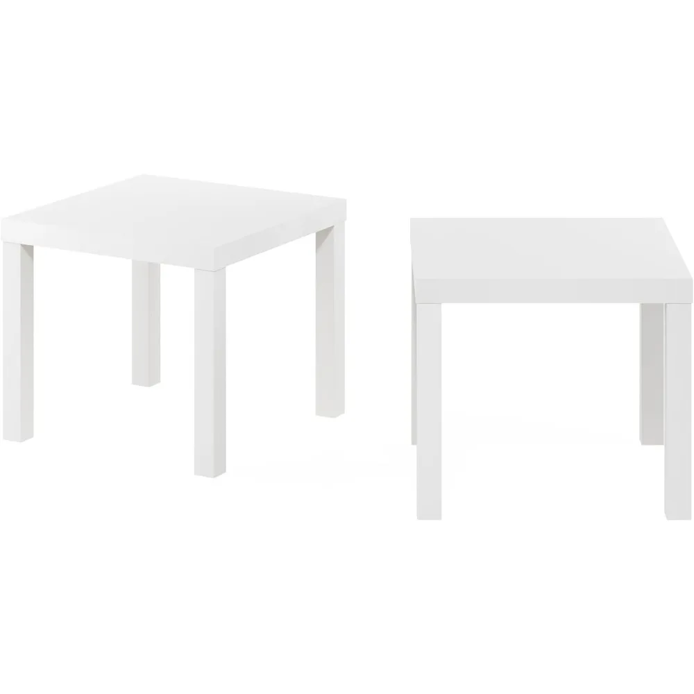 Homey Square Parsons Side End Table Set of 2
