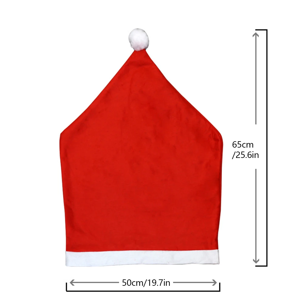 1-10PCS Christmas Chair Cover Red Non-woven Chair Cover Christmas Table Decoration Dining Party Supplies
