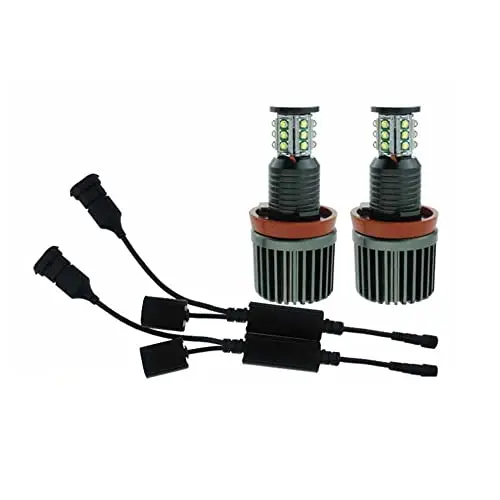 90W Led Angel Eyes Light White Light H8 Bulbs 6000K 2200Lm For B-M-Vv Angel Eye E87 E92 E88