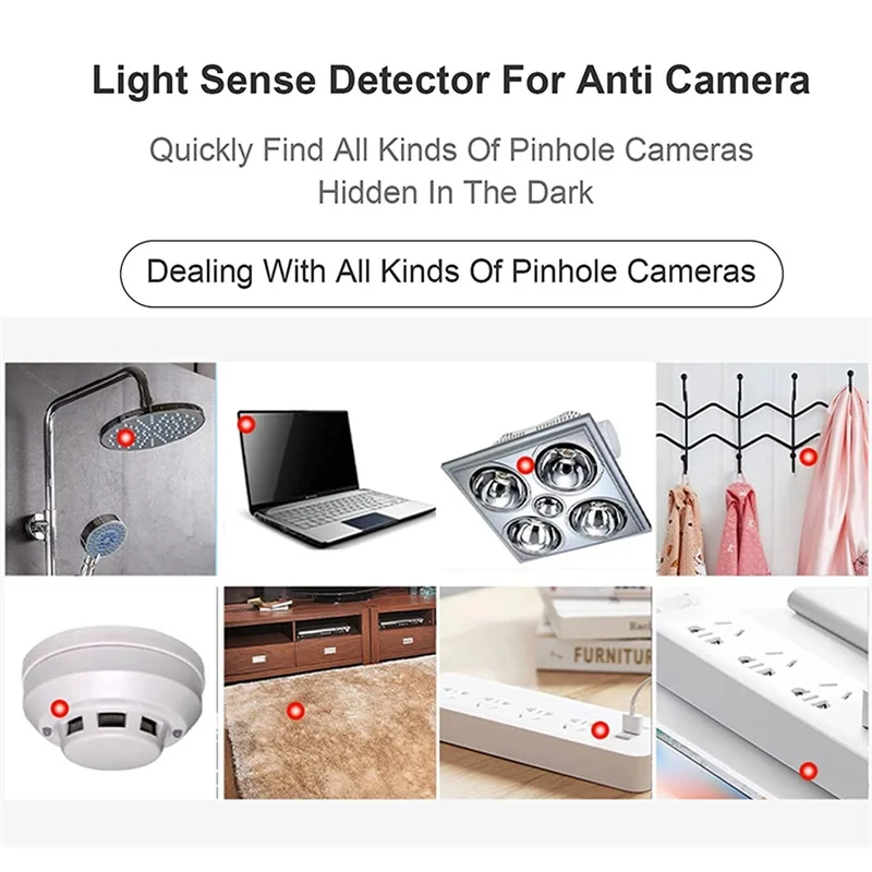 Portable Anti-Spy Camera Infrared Detector Handheld Anti-peeping detector Spy Finder for Screening Pinhole Spy Cameras For phone