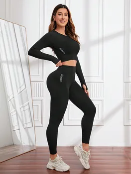 Women's Seamless 2-Piece Workout Set – Leggings & Crop Top 1