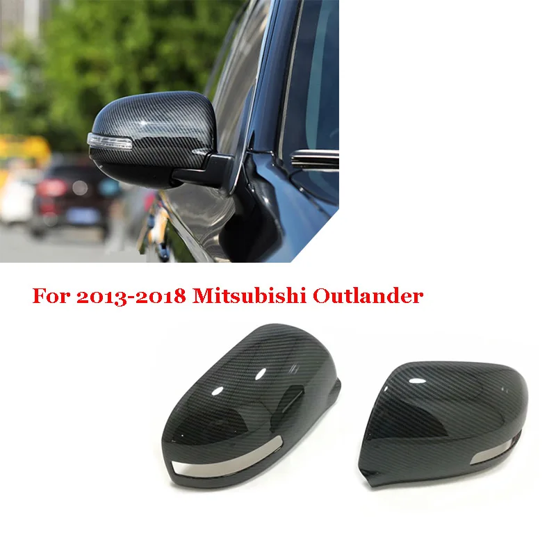 

ABS Chrome Carbon Rearview mirror cover Trim/Rearview mirror Decoration For 2013-2018 Mitsubishi Outlander Samurai Car styling