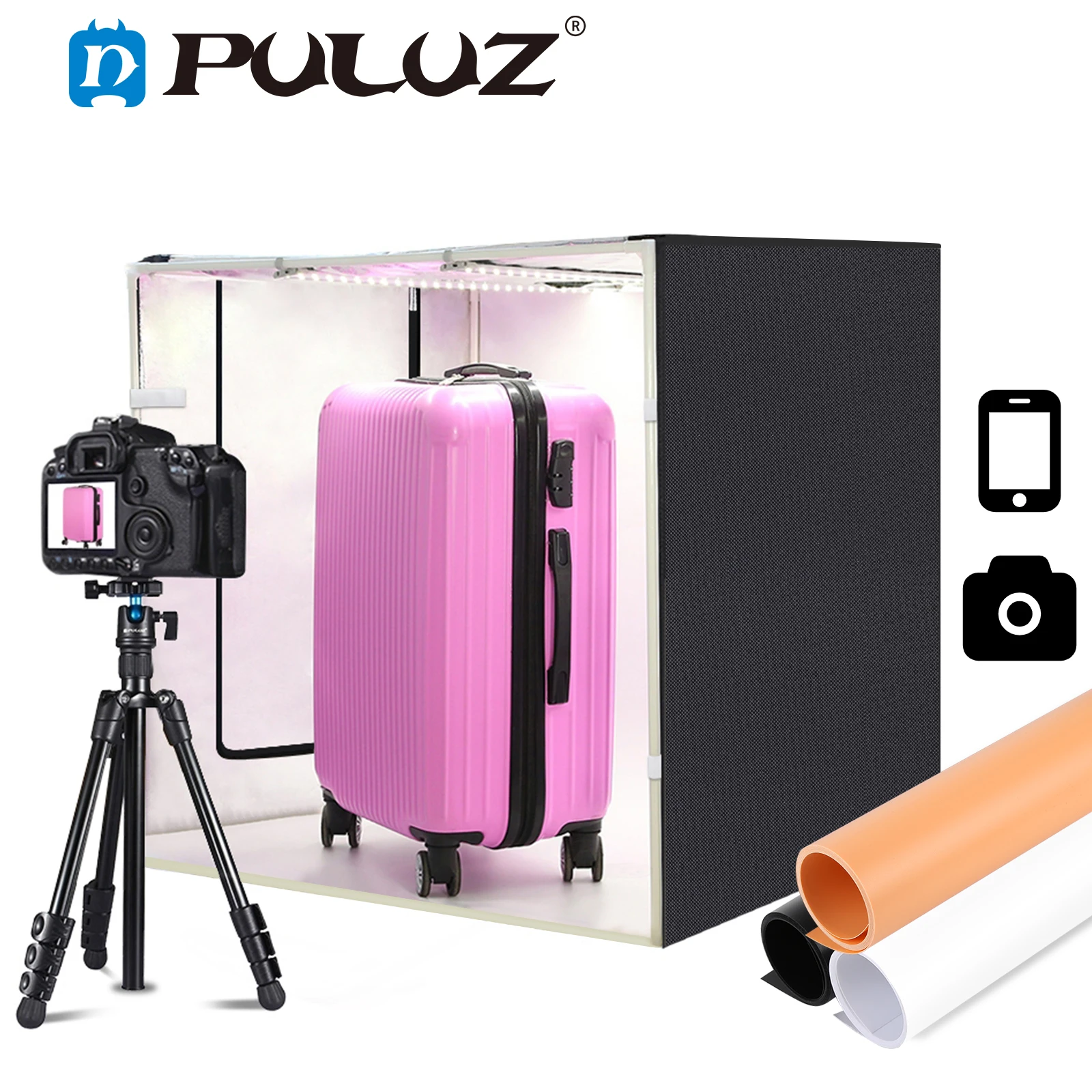 PULUZ 80cm lightbox Photo Studio Box Softbox 80W White Light Photo