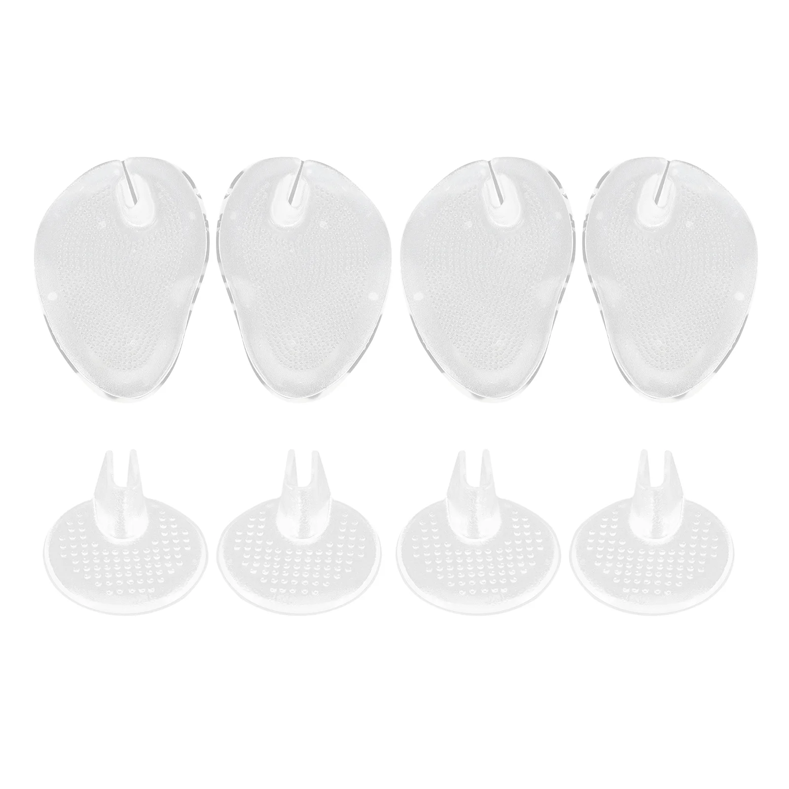 4 Pairs Thong Sandal Metatarsal Pads Silicone Toe Cushionsss Clear Toe Guards flip flop pads metatarsal pads ball foot cushions no slip silicone shoe inserts pad gel metatarsal pads thong sandals