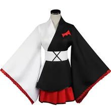 

2022 Anime Danganronpa Monokuma Cosplay Costume Female Pinafores Women Japanese Kimono Dress Wig