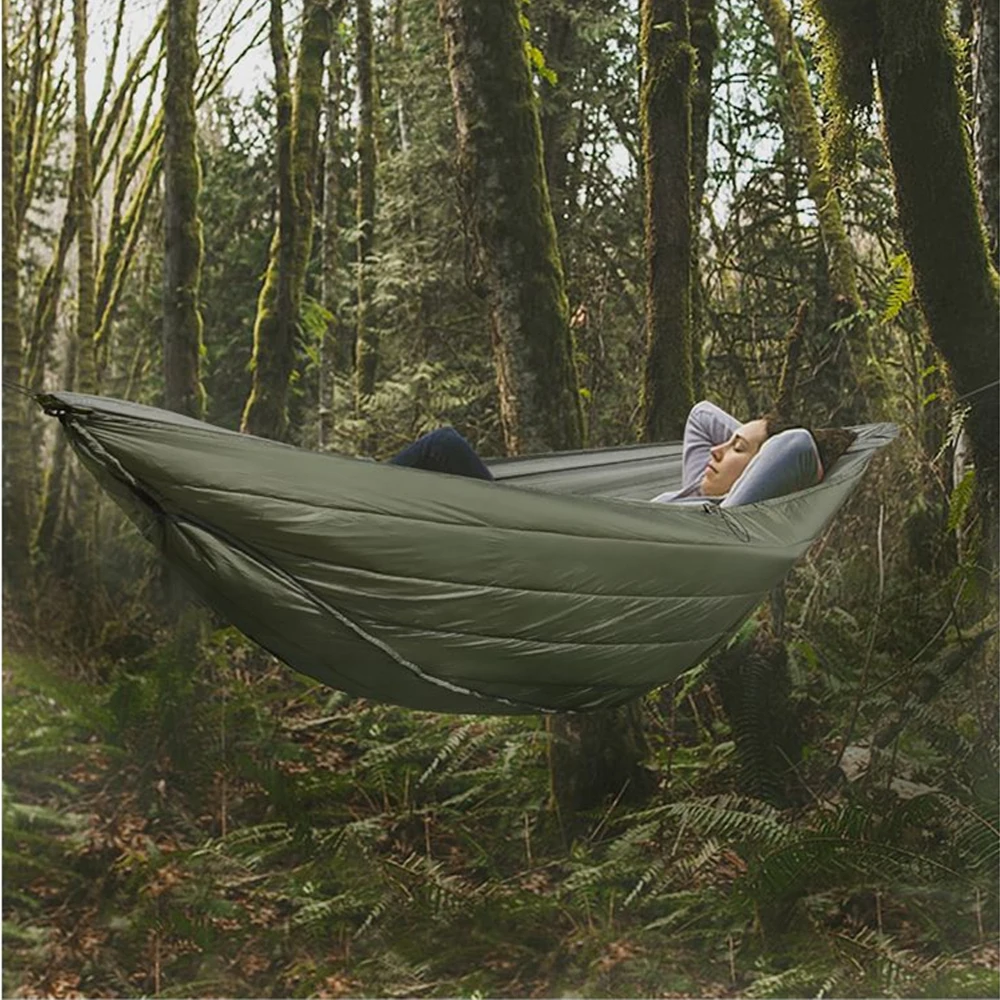 Portable Multifunctional Winter Warm Sleeping Bag Hammock Outdoor Camping Cotton Underquilt Windproof Warm Hammocks