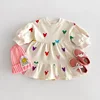 New Spring Family Matching Sets Girl Colorful Printed Princess Dress/Boy Sweatshirts Pants Sister Brother Siblings Clothes E1406 2