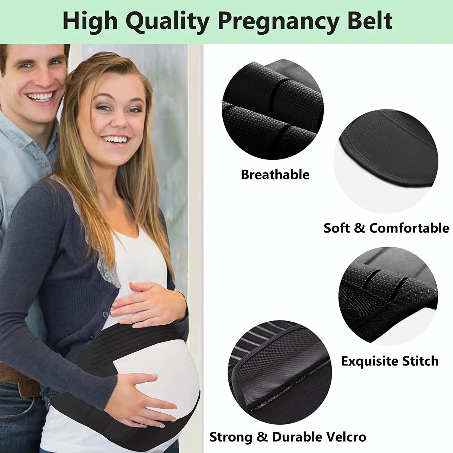 3-in-1 Maternity Belt Pregnancy Support Band with Belly Band Brace for Pain Relief and Postpartum Recovery Adjustable Waist