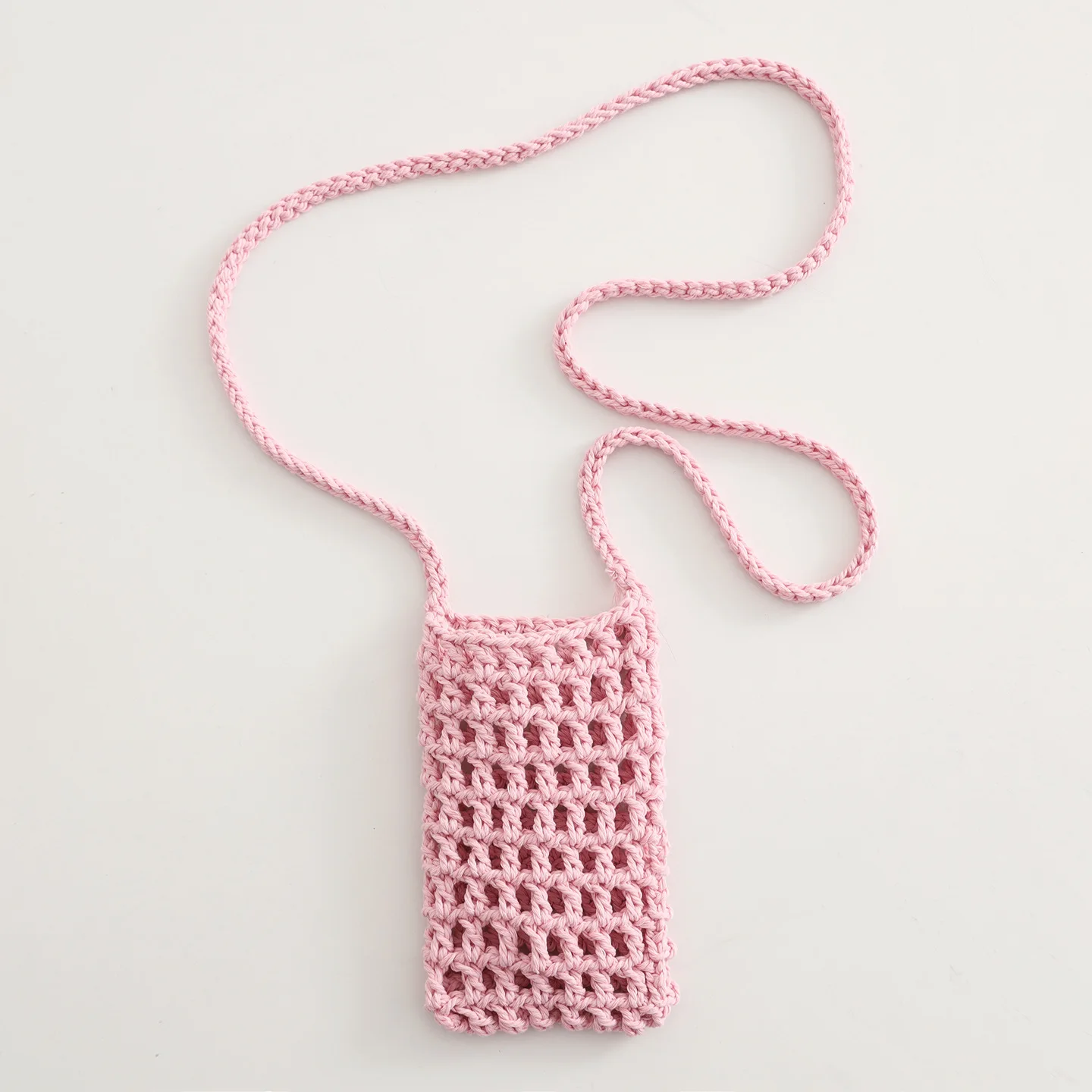 New Hollow Knitting Phone Bag For Women Colorful Hand Woven Shoulder Crossbody Bag Simple Travel Beach Handbag Small Purse Pouch 10