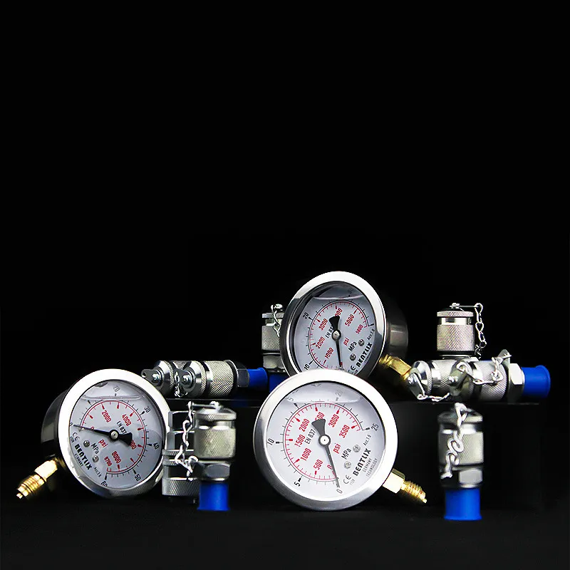 

For pressure gauge hydraulic oil detector seismic pressure gauge pilot pump combination instrument precise hydraulic oil gauge