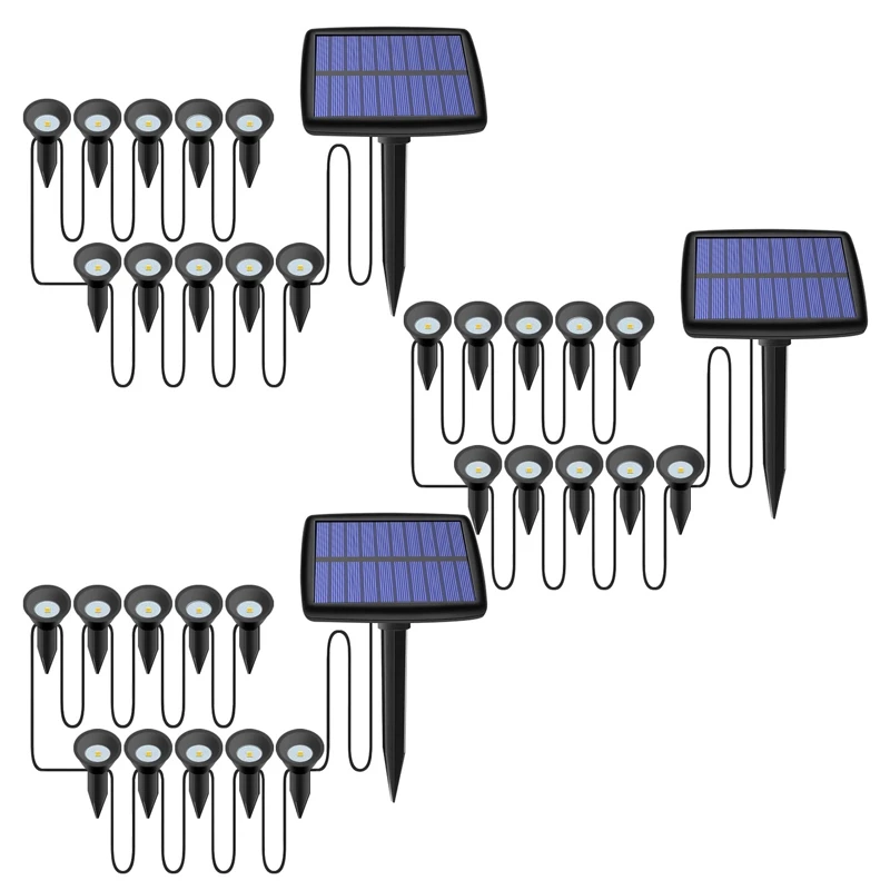 

Retail 3X 10 In 1 Solar Lights Outdoors Waterproof Solar Lawn Light Solar Power Light For Garden Path Pool Decoration