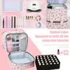 30 Grids Nail Organizer Makeup Bag Cosmetic Manicure Case Professional Double Layer Design Nail Polish Gel Handbag with Handle 2