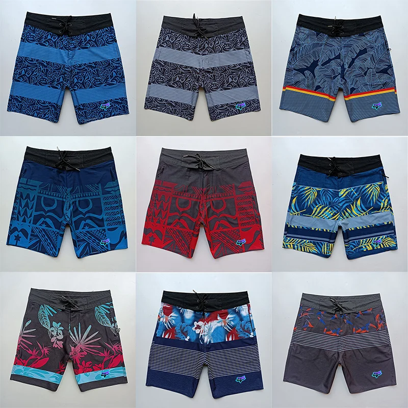 

New Men Classic BoardShorts 4-Way Elasticity Waterproof Beach Bermuda Shorts Quick-dry GYM Fitness Board Short Beach Surf Pants