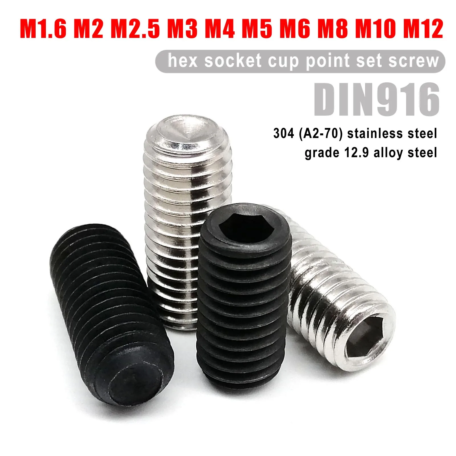 Lot De 50 Vis Mécaniques Uxcell M1.6x8mm - Hexagone Creuse Cylindrique - Noires